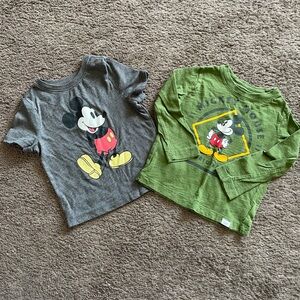 Old Navy & GAP Mickey Mouse Kids Tees - Gray and Green